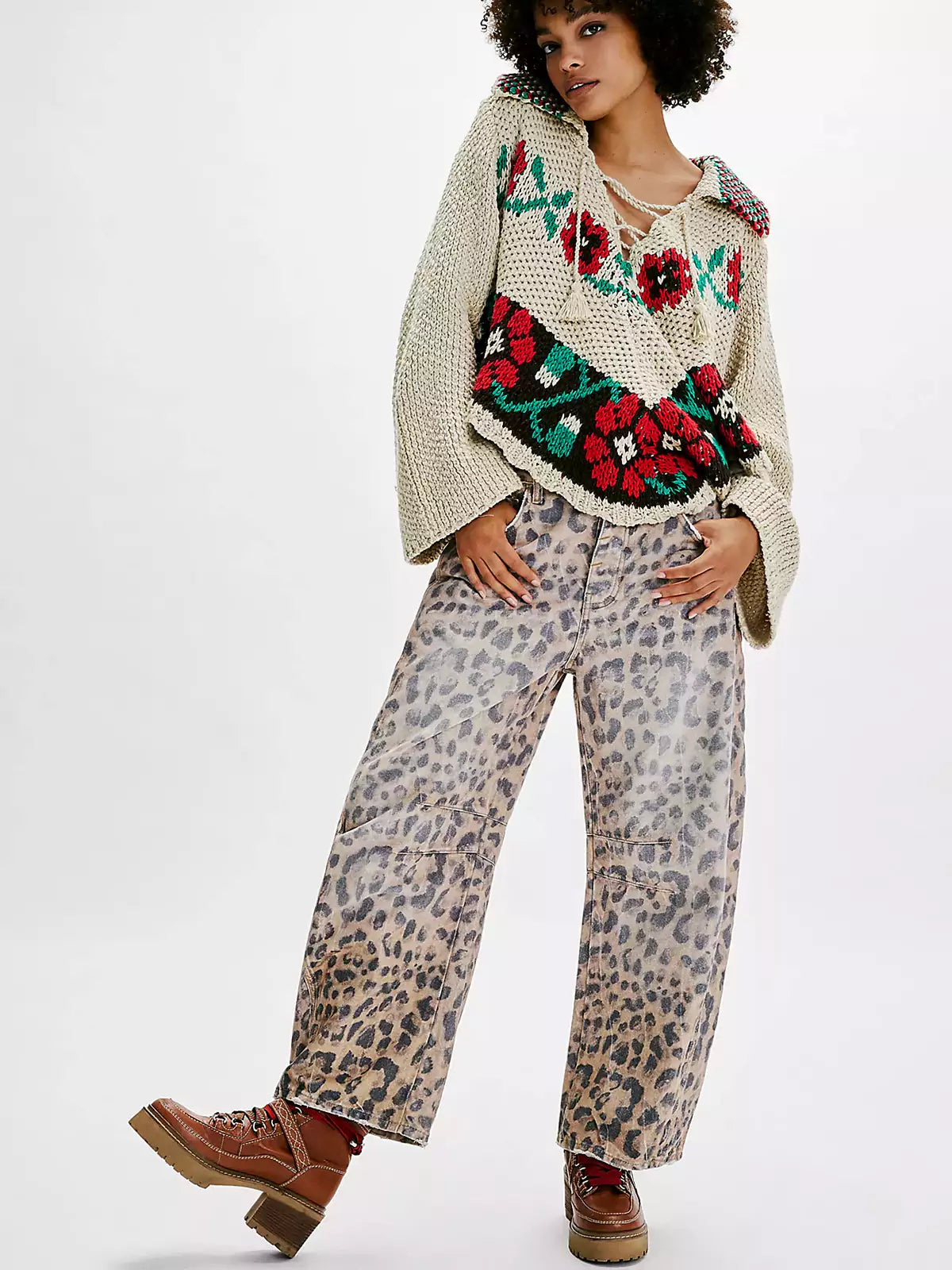 Zara™ | Wild Leopard Print Slouchy Jeans