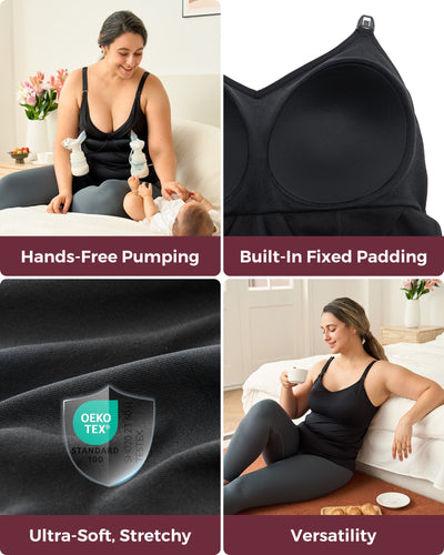 All-in-One Hands Free Pumping & Nursing Tank Tops