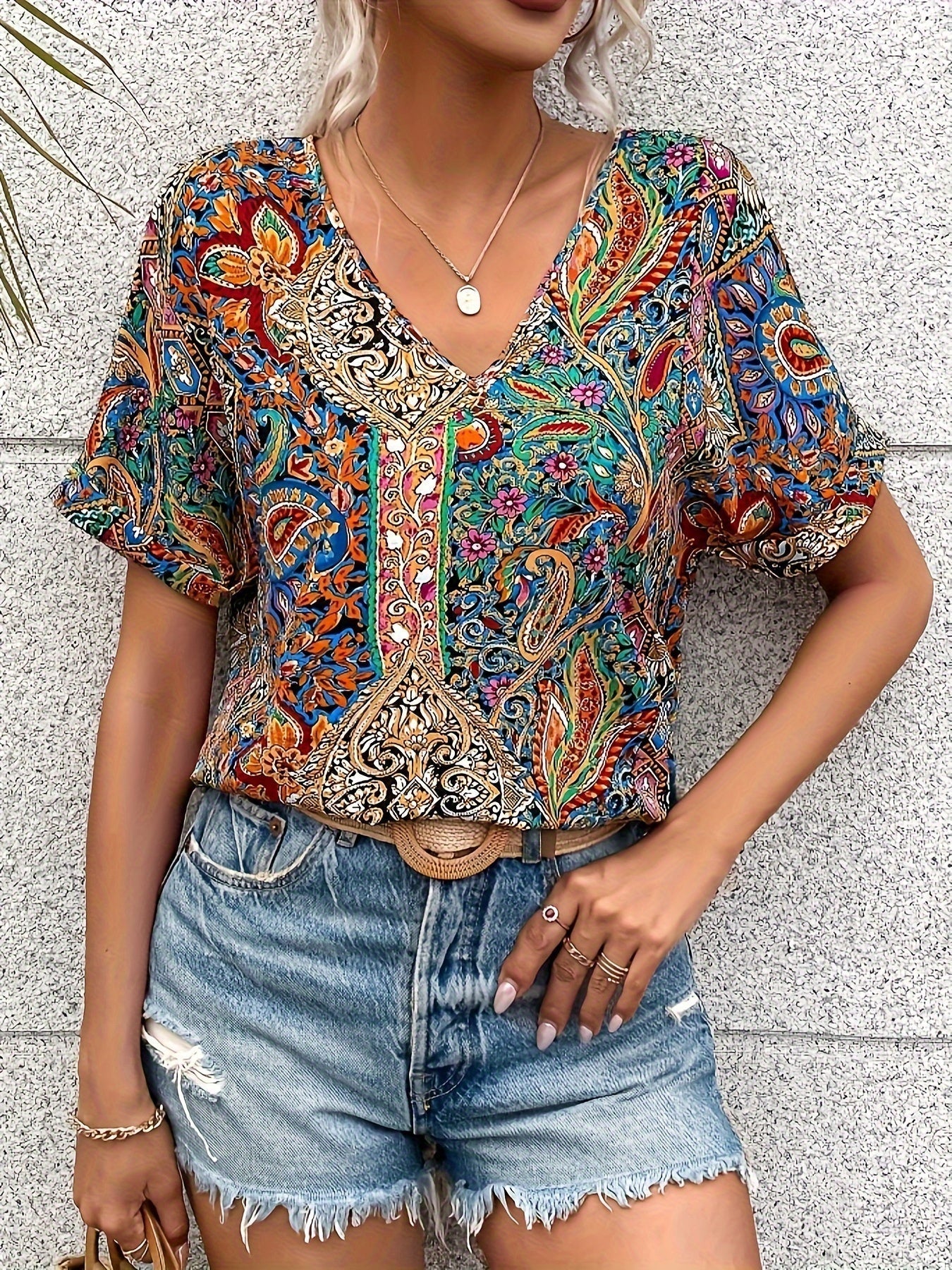 Alicia | Vintage Paisley Blouse