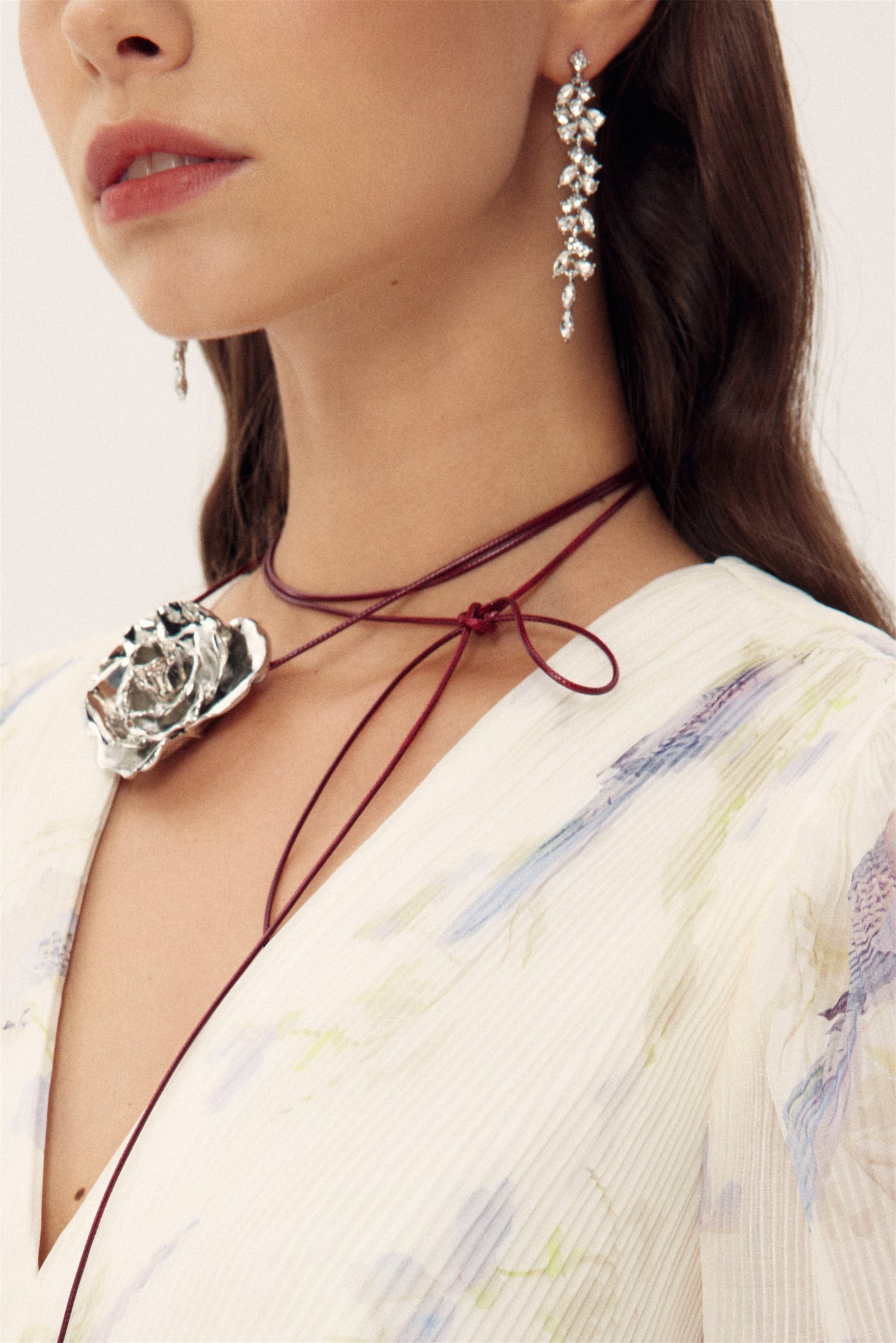 Alaşımlı Çiçek Kolye Choker