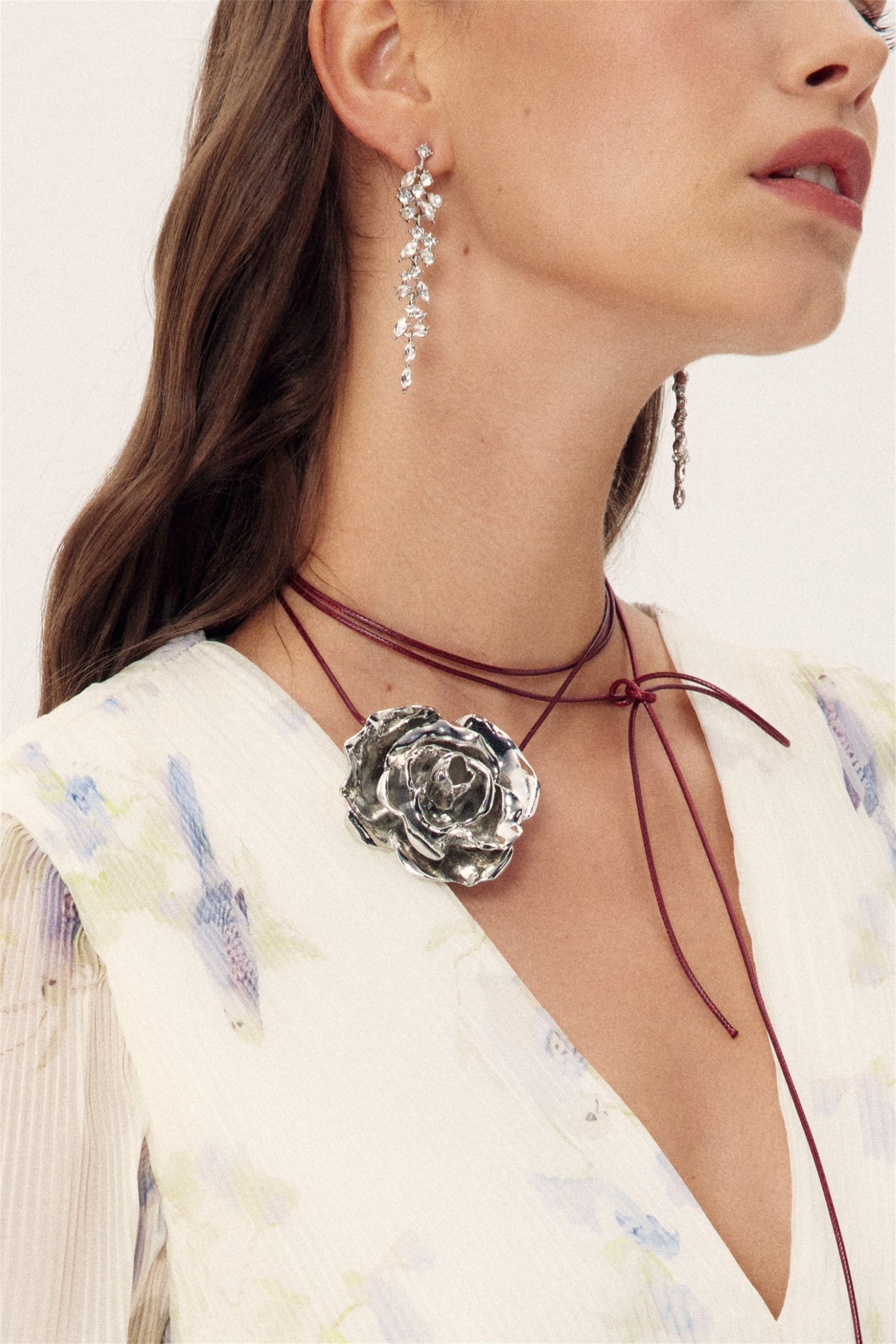 Alaşımlı Çiçek Kolye Choker