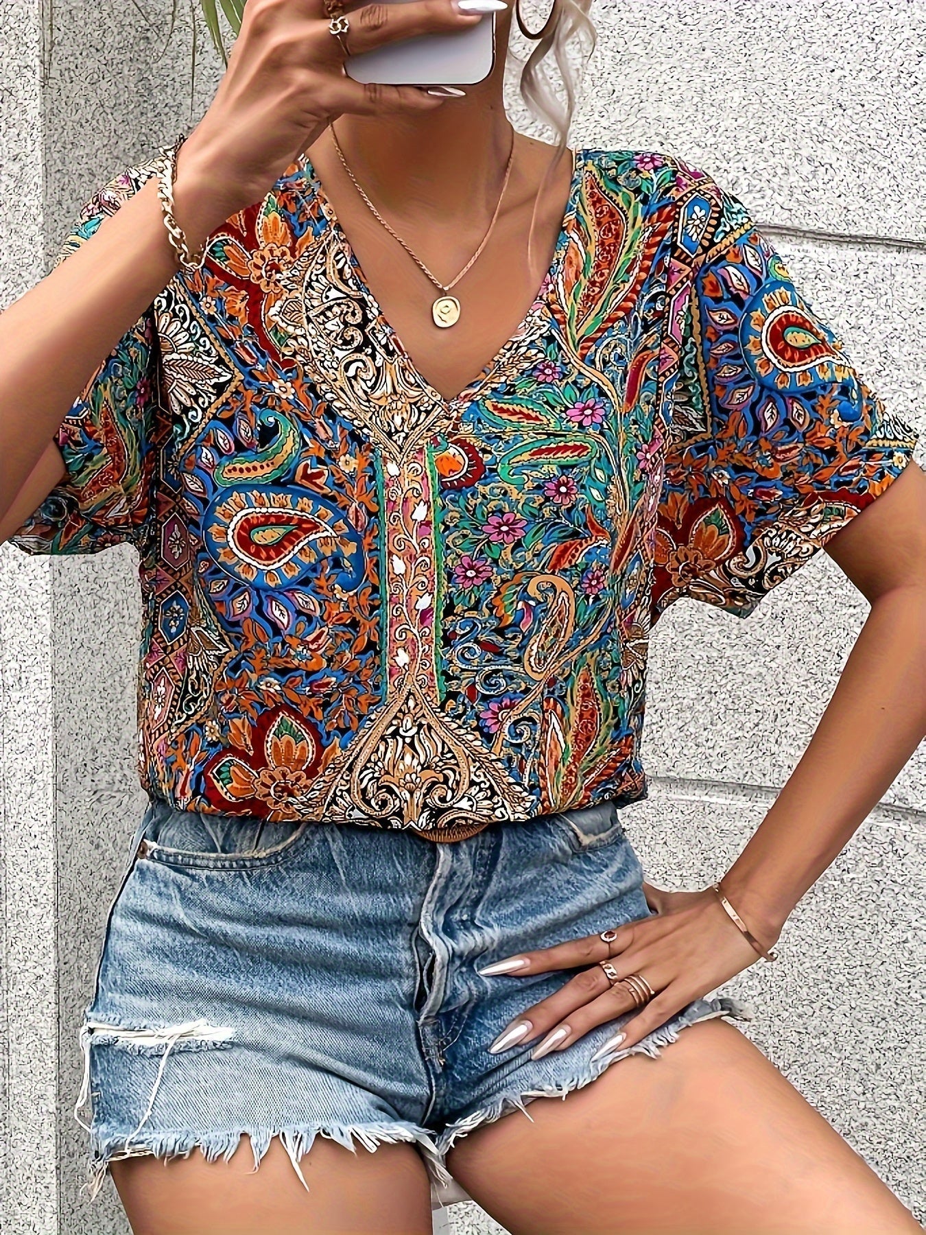 Alicia | Vintage Paisley Blouse