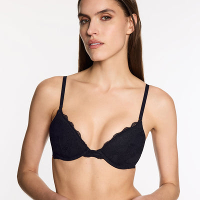 All Over Lace Lift Up Bra Black