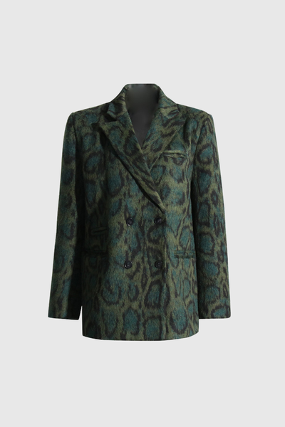 Aldrich Leopar Desenli Blazer Ceket