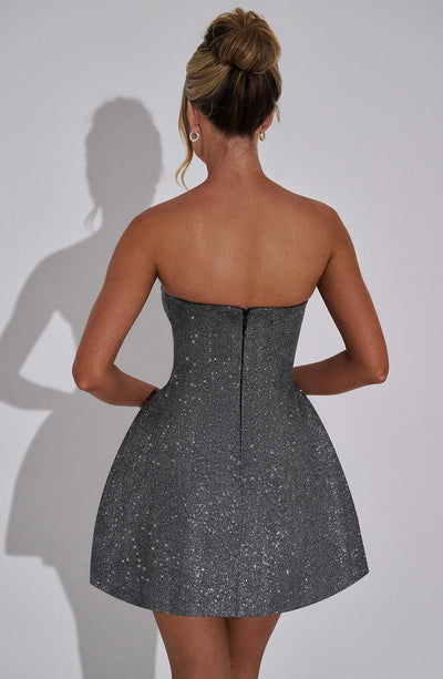 Alice Mini Dress - Grey Sparkle