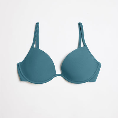 Scoop Dikişli Tel Üst Bikini Ribbed Isle