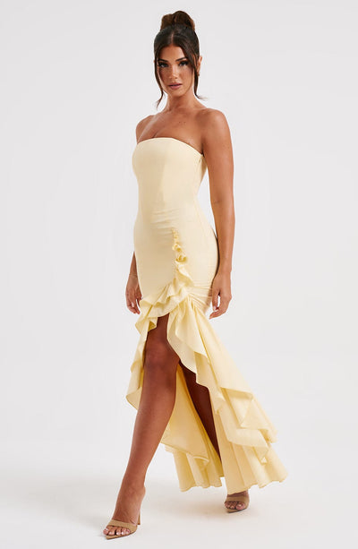 Angelina Maxi Dress - Lemon