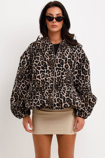 Retro Leopar Desenli Mont