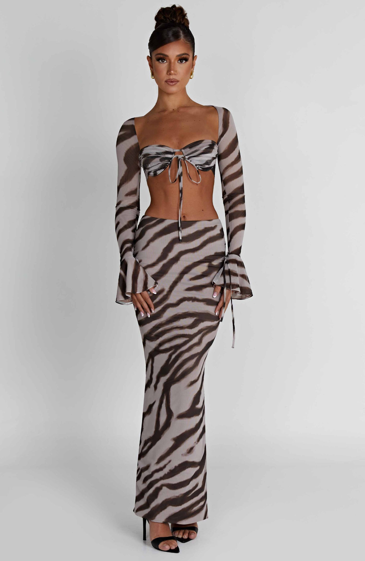 Astrid Maxi Skirt - Zebra Print